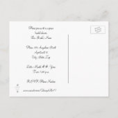 彼女の足のブライダルシャワーを掃引はがきを招待 インビテーションポストカード (裏面)