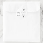 彼女の足のブライダルシャワーシール ラウンドシール (バッグ)