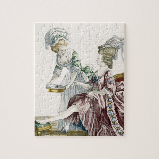 彼女の足を洗浄している上品な女性はめっきします32をからの「 ジグソーパズル (縦)