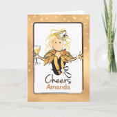 彼女の輝おもしろいくグラムのための年齢の誕生日カード カード (正面)