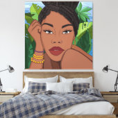 彼女の輝きを見る キャンバスプリント (インサイチュ (寝室))