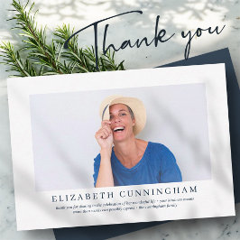 彼女の追悼式 |写真エレガントモダン サンキューカード