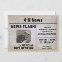 彼女の退職招待状（新聞）4Hニュース