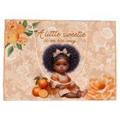 彼女の道を少し甘い人が民族的なベビーガール ラージペーパーバッグ (裏面)