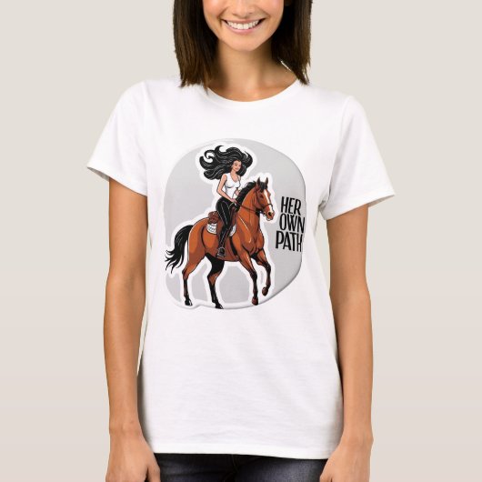 彼女の道:恐れを知らないライダー Tシャツ (正面)
