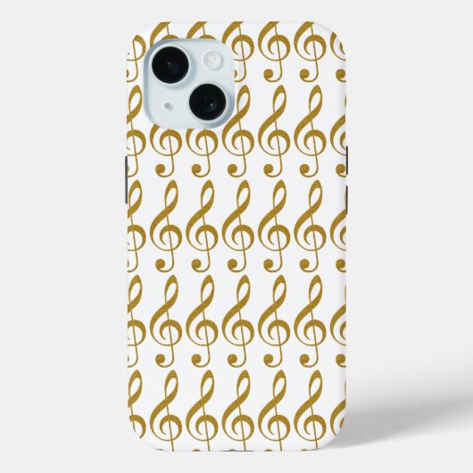 彼女の金ト音記号の音符 Case-Mate iPhoneケース (裏面)
