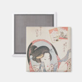 彼女の鏡の女性, c.1830出版 マグネット (正面/裏面)