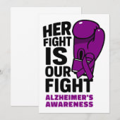 彼女の闘いは私たちの闘い - アルツハイマー病の意識向上 招待状 (正面/裏面)