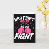 彼女の闘いは私たちの闘い 乳がん啓発 女性 カード (黄色い花)
