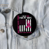 彼女の闘いは私の闘い ピンクを身に着ける 妻 ガン 缶バッジ (インサイチュ)