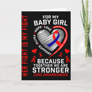 彼女の闘争 ベビーガール CHD Awareness 心臓病 カード