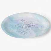 彼女の雲の上のブライダルシャワー ペーパープレート (アングル)