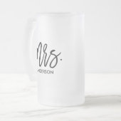 彼女の非常に彼自身の曇パーソナライズされたったガラス フロストグラスビールジョッキ (正面左)