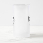 彼女の非常に彼自身の曇パーソナライズされたったガラス フロストグラスビールジョッキ (中央)