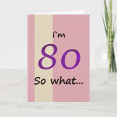 彼女の面白いモチベーションを込めた80歳の誕生日 カード (正面)