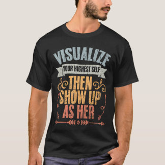 彼女の面白い最高の神を視覚化する Tシャツ