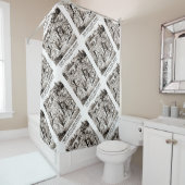 彼女の頭部とを離れて! アリスの女王のハートの不思議の国 シャワーカーテン (インサイチュ)