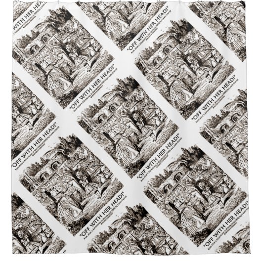 彼女の頭部とを離れて! アリスの女王のハートの不思議の国 シャワーカーテン (正面)