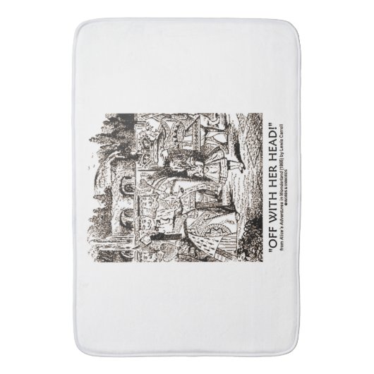 彼女の頭部とを離れて! アリスの女王のハートの不思議の国 バスマット (正面縦)