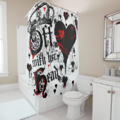 彼女の頭部とを離れて シャワーカーテン (インサイチュ)