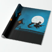 彼女の飛んでいる眉に怖い魔女 ラッピングペーパー (アンロールド)