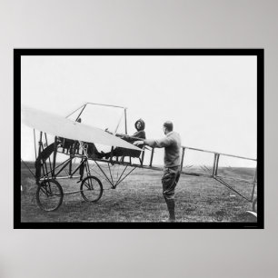 彼女の飛行機1911年のハリエットQuimby ポスター