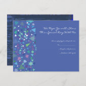 彼女の髪に星を持つ女の子バルミツワー返信カード 出欠カード (正面/裏面)