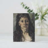 彼女の髪のルーズヴァンゴッホファインアートの女性 ポストカード (スタンド正面)