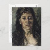彼女の髪のルーズヴァンゴッホファインアートの女性 ポストカード (正面/裏面)