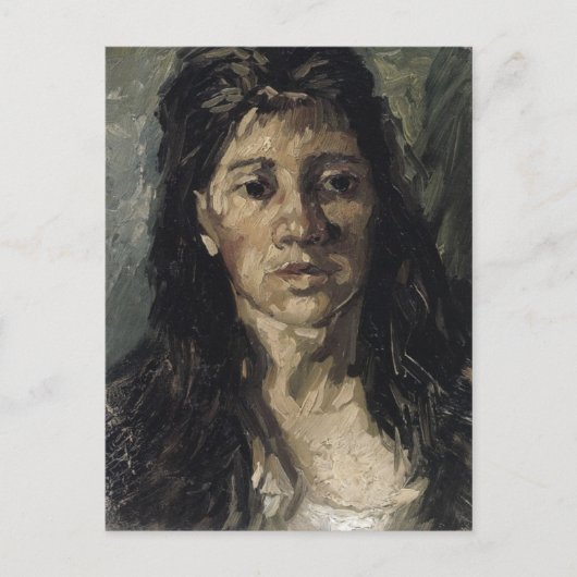 彼女の髪のルーズヴァンゴッホファインアートの女性 ポストカード (正面)