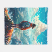 彼女の魂の頂点 | アニメハイカーガール フリースブランケット (正面(横))