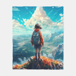 彼女の魂の頂点 | アニメハイカーガール フリースブランケット