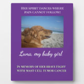 彼女の魂は愛の中に生きている フォトプラーク (正面)