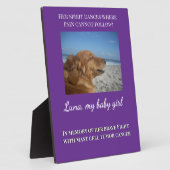 彼女の魂は愛の中に生きている フォトプラーク (側面)