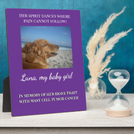 彼女の魂は愛の中に生きている フォトプラーク