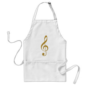 彼女の黄金のトレブルクレフ、 音符記号ミュージカルノート スタンダードエプロン