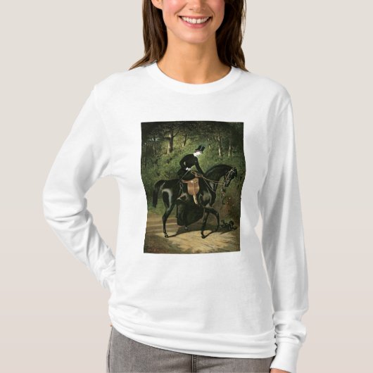 彼女の黒いロバのライダーKipler Tシャツ (正面)