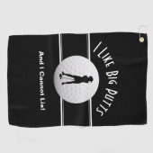 彼女の黒い可愛のための大きなパットゴルファーのスポーツユーモア ゴルフタオル (横)