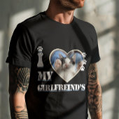 彼女の黒いTパーソナライズされたシャツが大好き Tシャツ