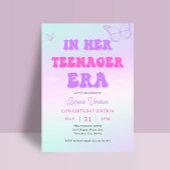 彼女の10代の若者年版誕生会で 招待状