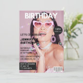 彼女の15歳の誕生日パーティーの招待状 雑誌の表紙 招待状 (スタンド正面)