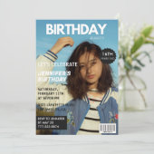 彼女の16歳の誕生日パーティーの招待状 - 雑誌の表紙 招待状 (スタンド正面)