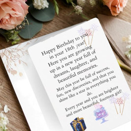 彼女の18歳の誕生日におしゃれなカードを 個性的なメッセージ 招待状