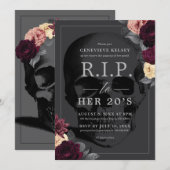 彼女の20代に乾杯（RIP）パーティー 招待状 (正面/裏面)