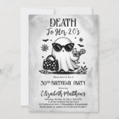 彼女の20代に別れを告げるゴーストカクテル誕生日パーティー 招待状 (正面)