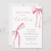 彼女の20代を締めくくる コケッティ・ボウ 30歳の誕生日 招待状 (正面)