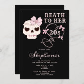 彼女の20年代ディスコ女性のカーボーイスカル30歳への死 招待状 (正面/裏面)