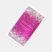 彼女の21歳の誕生日ホットピンクとシルバーのグリッター (コーナー)