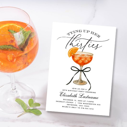 彼女の30代ラストバースデー Aperol Spritz 招待状