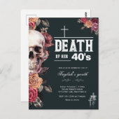 彼女の40代の死 – 50歳の誕生日の招待状 ポストカード (正面/裏面)